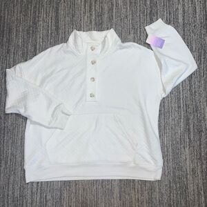 New Stars Above Target Women’s 2XL XXL White Pullover Quilted Sweater Loungewear